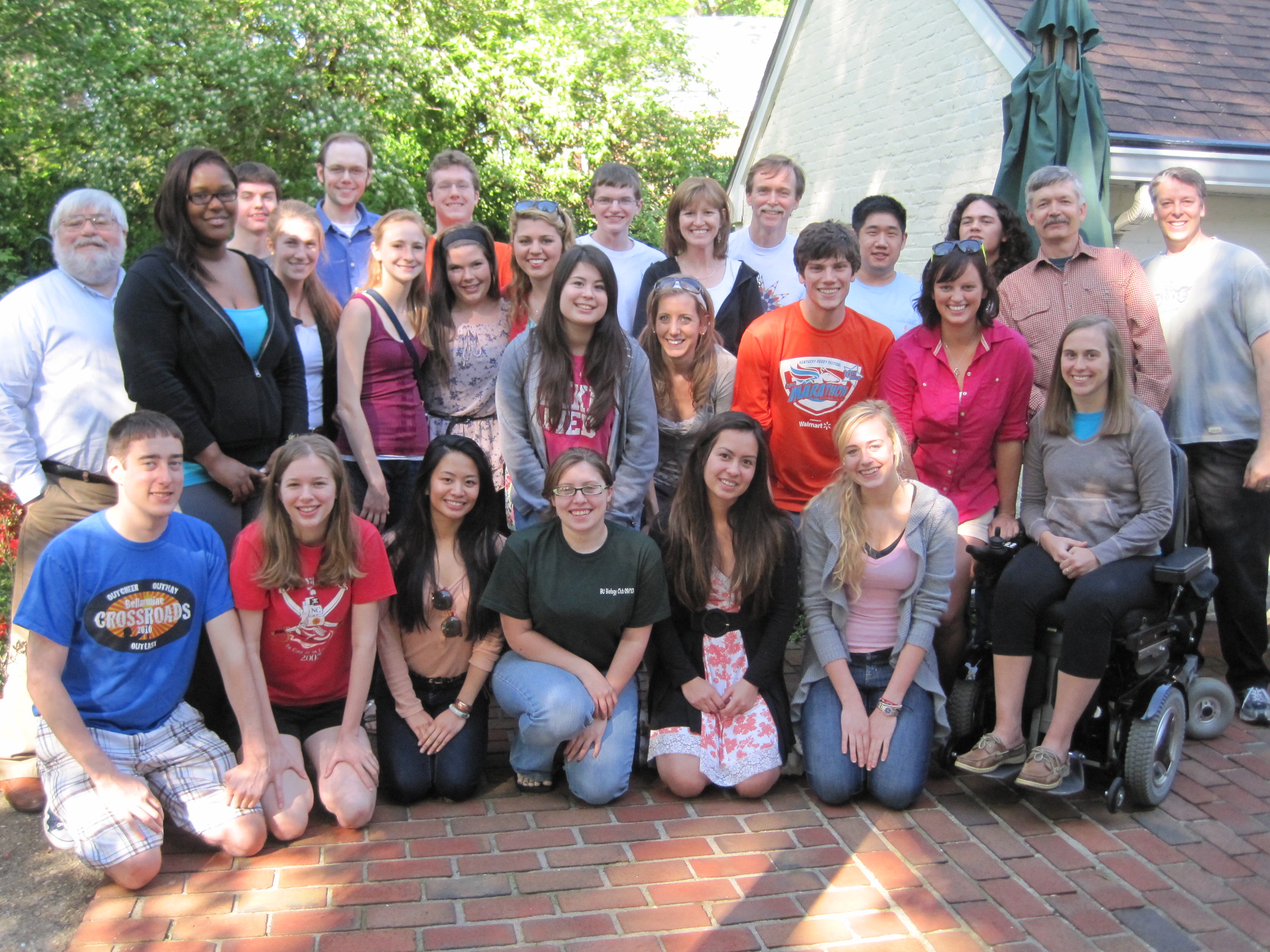 Bio Club Picnic Biology club members gather for a group photo at a picnic