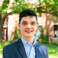 Bellarmine University Music student Evan Bullock poses for a portrait.
