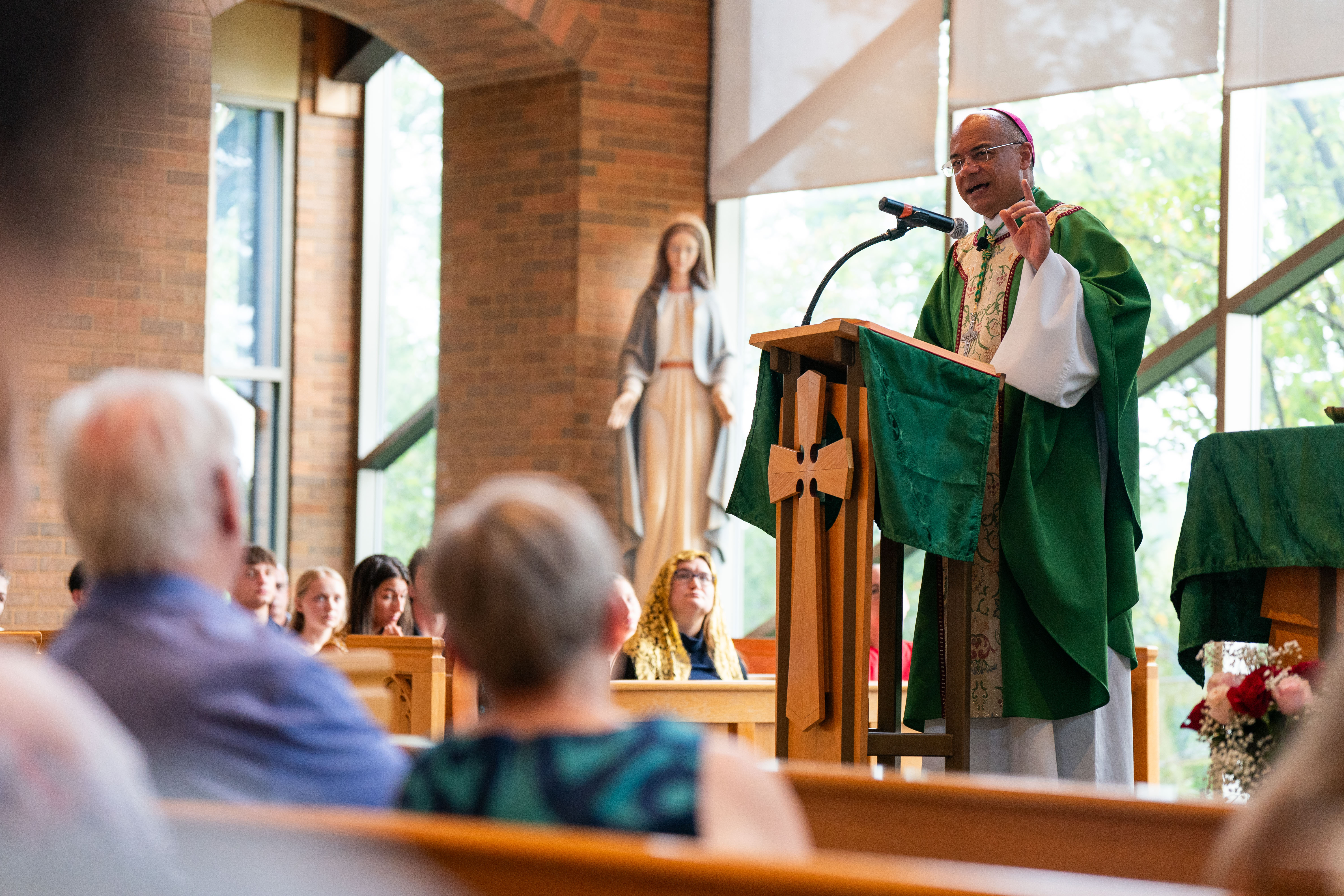 Mass at Our Lady of The Woods Chapel