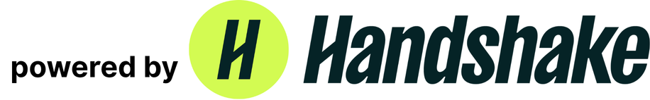 Logo that says Powered by Handshake