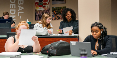 students study in class