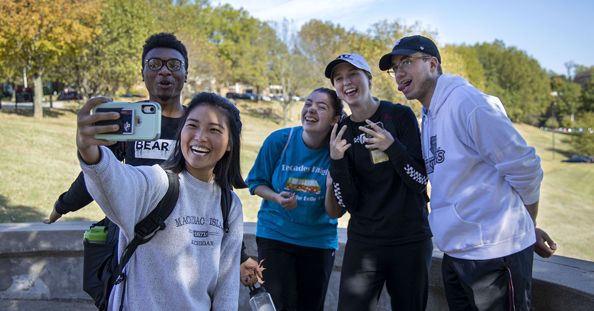 Students taking a selfie