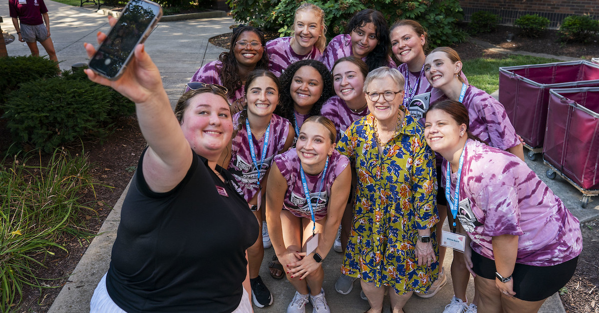 a group of students with Dr. Donovan