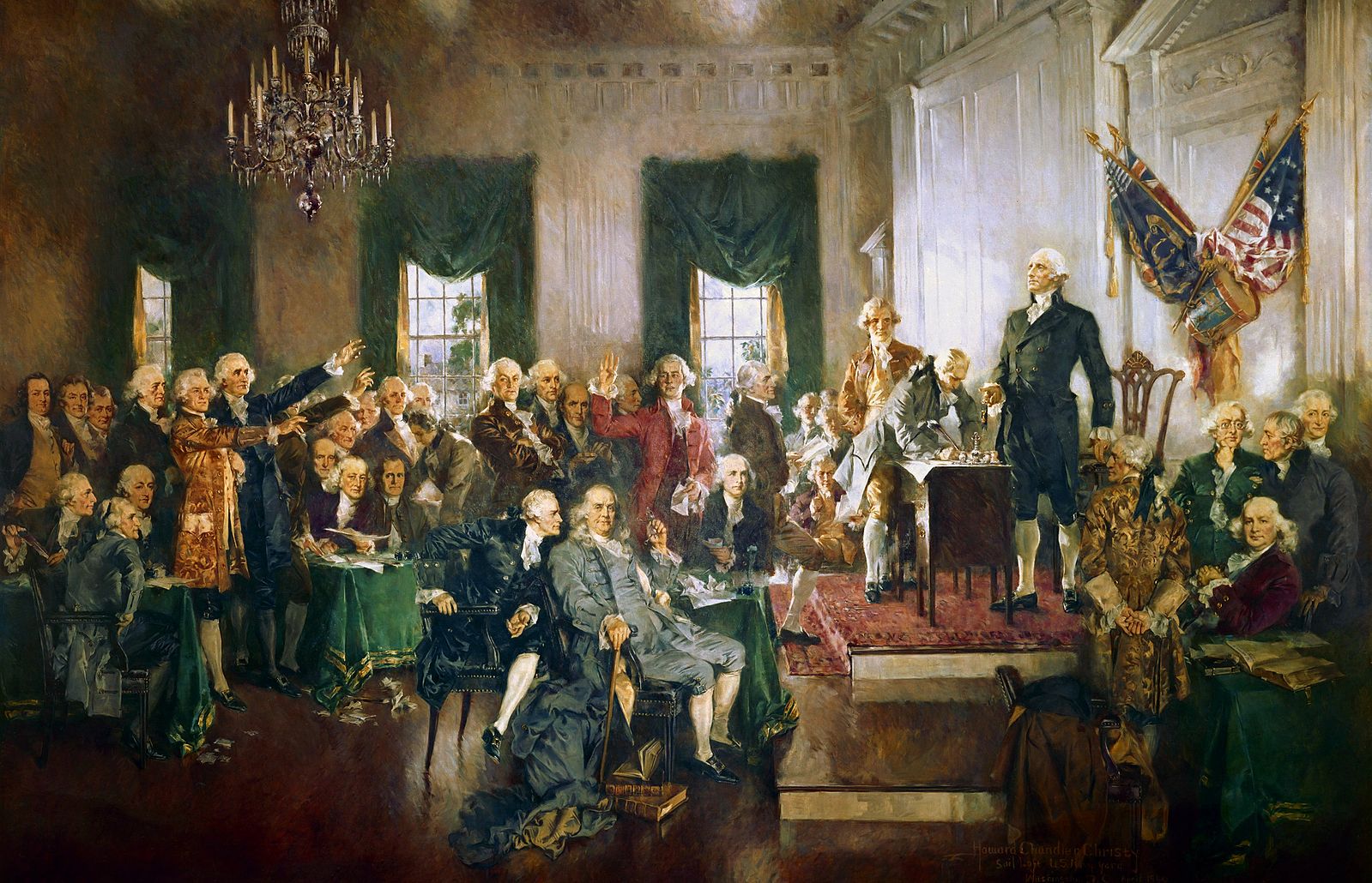 scene at the signing of the constitution