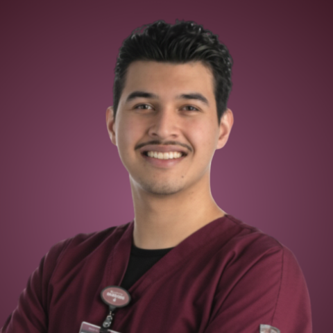 Bellarmine University Nursing major Brian Estrada poses for a portrait.