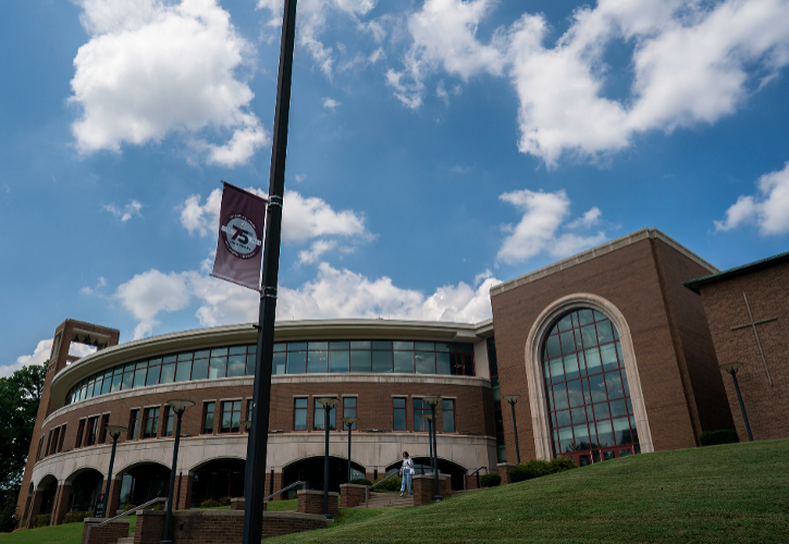 Centro Building with 75th Banner