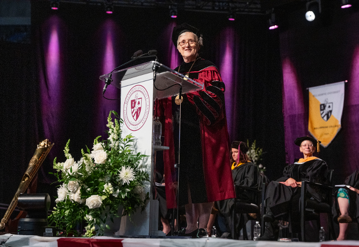 Dr Donovan speaks at commencement