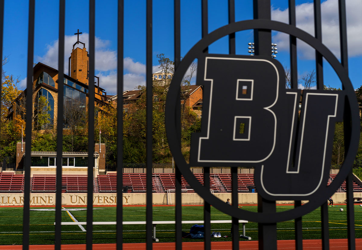 Bellarmine stadium with Chapel in background