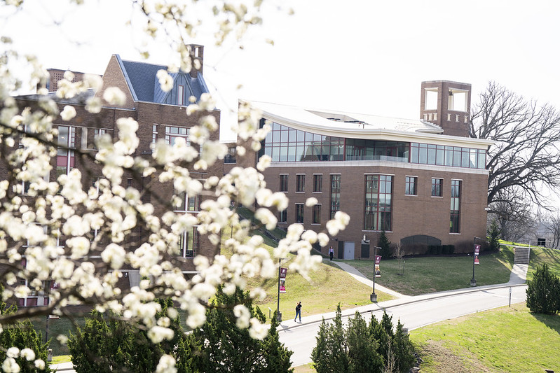 The Bellarmine University campus in spring.