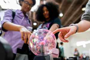 Students attend the STEM Maker Fair on Bellarmine's campus in March 2023.