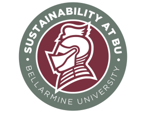 Sustainability at BU logo with Knight head