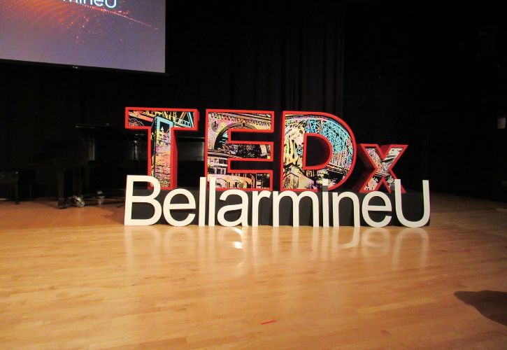 TEDxBellarmineU sign