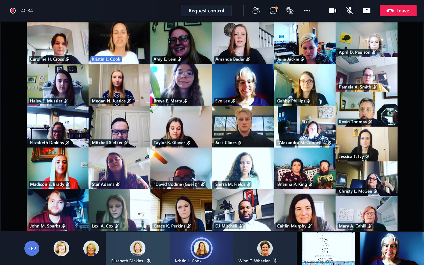 Teams screenshot of School of Education virtual celebration