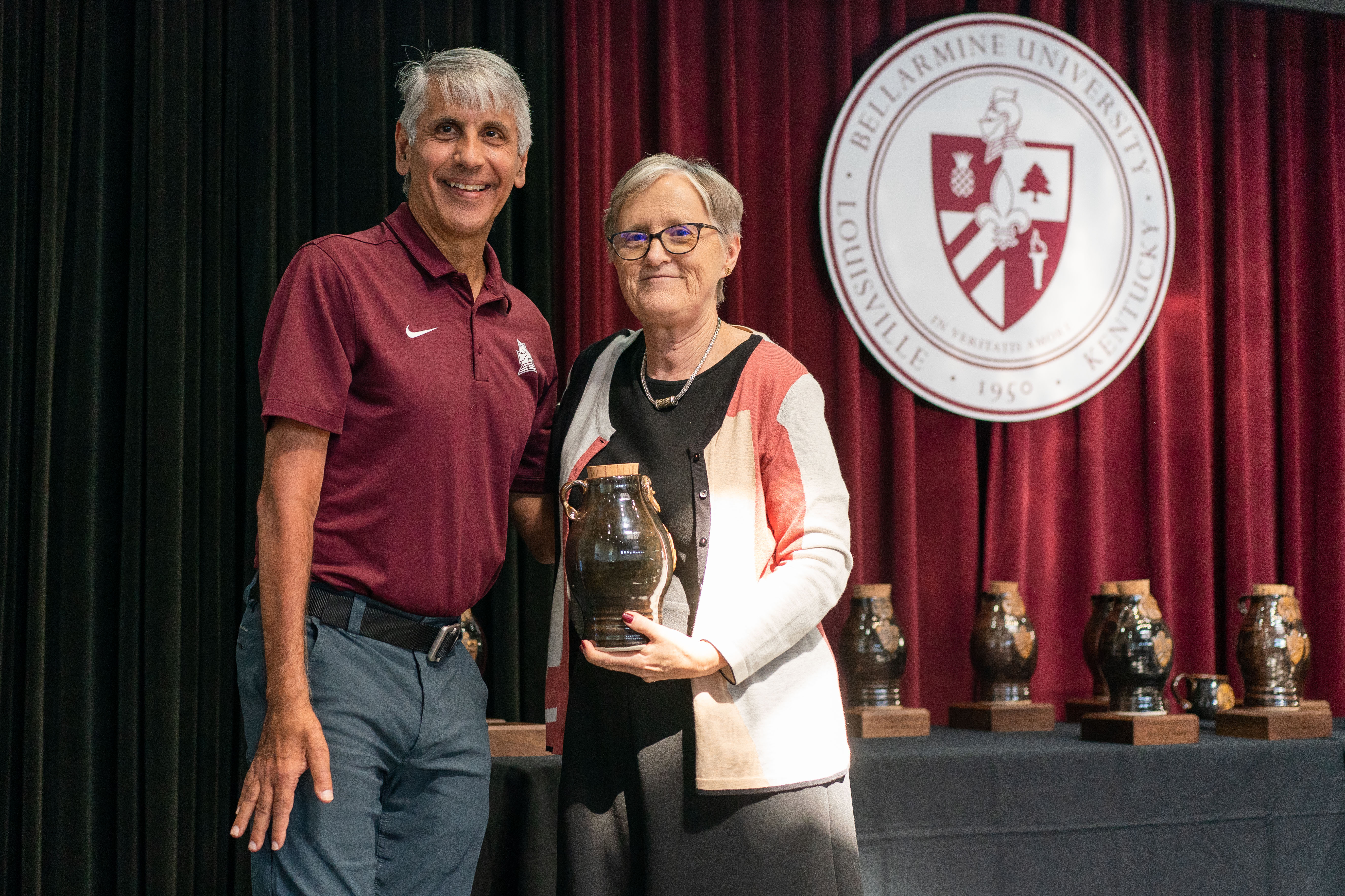 John Brucato recieves Cura Personalis award.