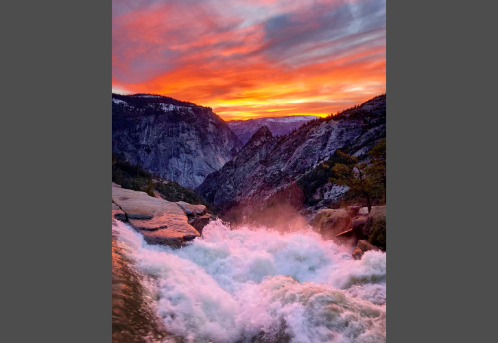 Sunset at Nevada Falls