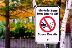no idling parking sign